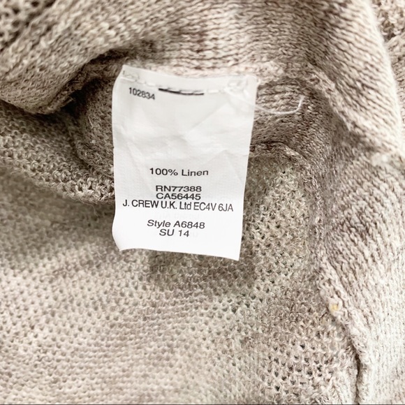 Madewell 100% Linen Knit Cardigan Sweater Colorblock - Picture 4 of 7